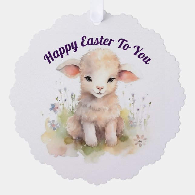 Sweet Oaster Lamb Paper Ornament Card Karte (Vorderseite)