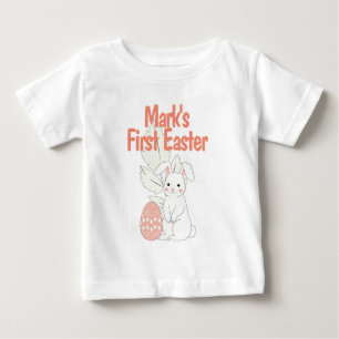 Sweet Oaster Personalisiert Erste Ostersonne Kinde Baby T-shirt
