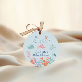 Sweet Ocean Blue Sea Friends Babydusche Geschenkanhänger