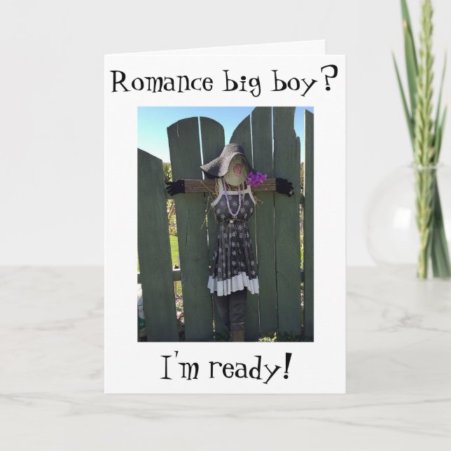 "SWEET ON YOU is what I BIN" FEMALE SCARECROW Karte (Vorderseite)