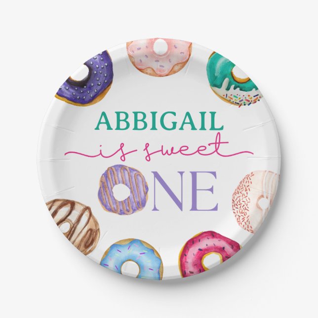 Sweet One 1. Geburtstag Pappteller (Vorderseite)