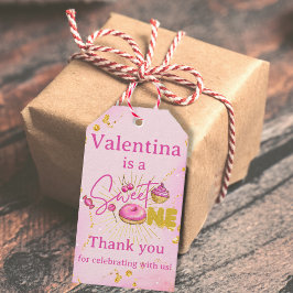 Sweet One 1. Geburtstag Pink Gold Donut Vielen Dan Geschenkanhänger