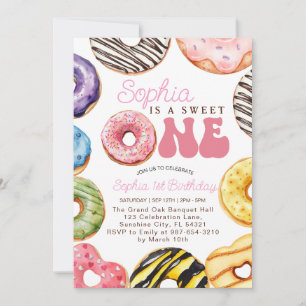 Sweet One Birthday Einladung, 1. Geburtstagsmädche Einladung