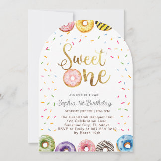 Sweet One Birthday Einladung, 1. Geburtstagsmädche Einladung