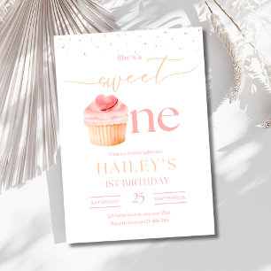 Sweet One Birthday Einladung Cupcake 1. Geburtstag