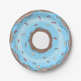 Sweet One Boy Blue Donut Birthday Pappteller