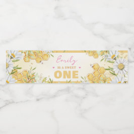 Sweet One Bumblebee 1. Geburtstagsparty Wasserflaschenetikett