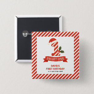 Sweet One Christmas Erster Geburtstag Button