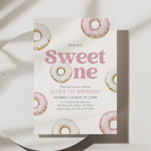 Sweet One Donut 1. Geburtstag Einladung (Von Creator hochgeladen)