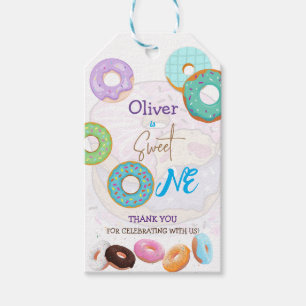 Sweet one Donut 1. Geburtstagsgeschenk Geschenkanhänger