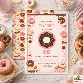Sweet One Donut 1st Birthday Party | Cute Donut Einladung