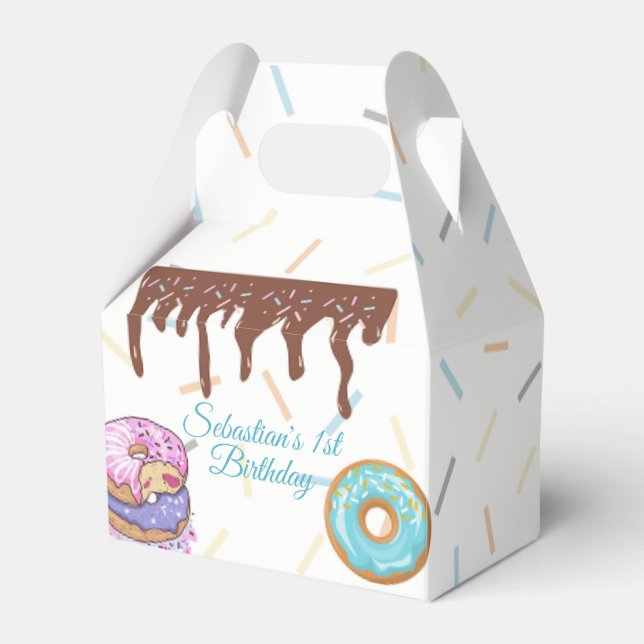 Sweet One Donut Erster Geburtstag Geschenkschachtel (Vorderseite)