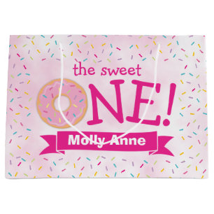 Sweet ONE Donut Sprinkles 1st Birthday Girl Große Geschenktüte