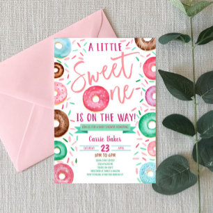 Sweet One Donut Themed Baby Dusche Einladung