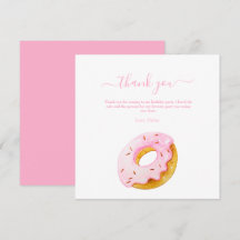 Sweet One Donuts Einladung Geburtstag, Rosa Donuts