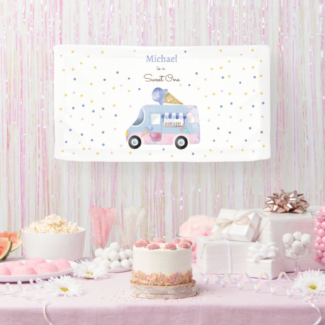Sweet One Eis LKW zum ersten Geburtstag Banner (Party)