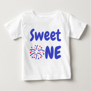 Sweet One Firework 1st Birthday Baby T - Shirt