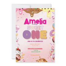 Sweet One First Birthday Einladung | Candy-Themed