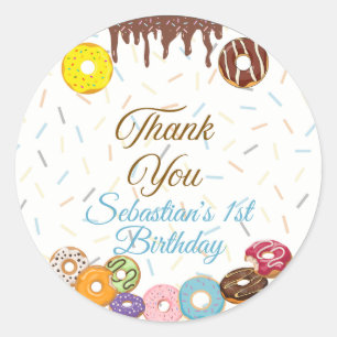 Sweet One First Birthday Favor Aufkleber