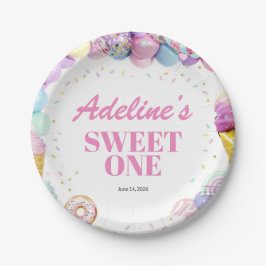Sweet One First Birthday Paper Plates Pappteller