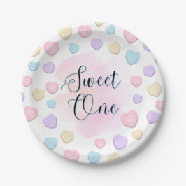 Sweet One First Birthday Party Plates Pappteller