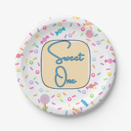 Sweet One First Birthday Party Plates Pappteller