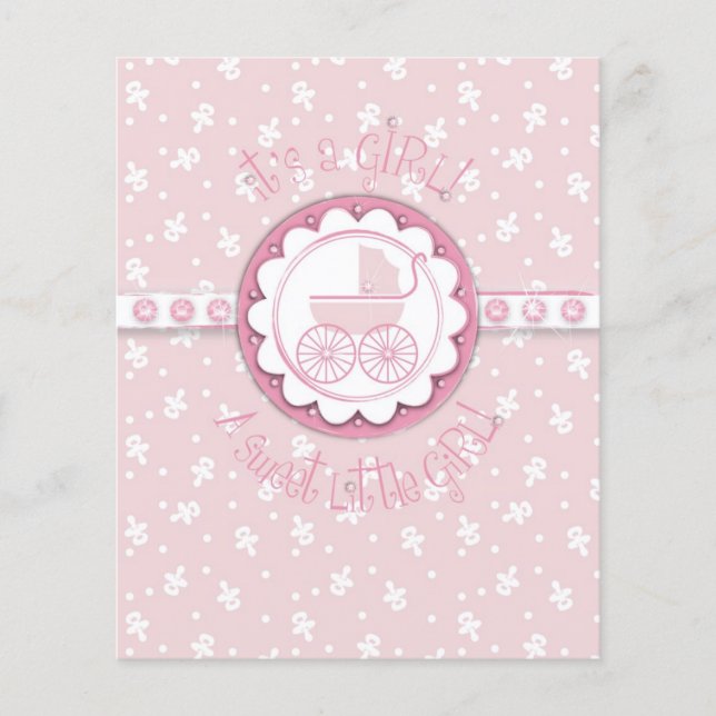 Sweet One Girl Advice Card (Vorderseite)
