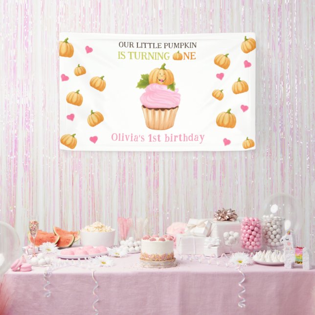 Sweet One Little Pumkin Banner (Party)