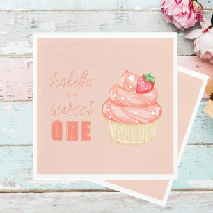 Sweet ONE, Mädchen erste Geburtstagsparty Papier N Serviette