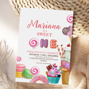 Sweet One Niedlich Ice Cream Cupcakes Kindergeburt Einladung