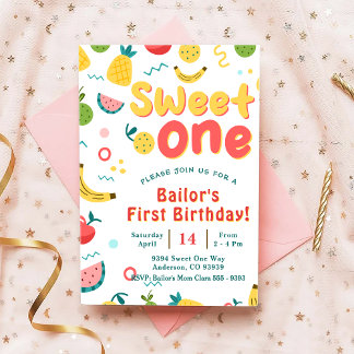 Sweet One | Obst Party Geburtstag Einladung