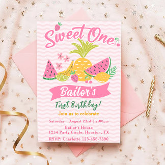 Sweet One | Obst Party Geburtstag Einladung