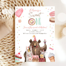 Sweet One Party Tiere Donut Girl Erster Geburtstag