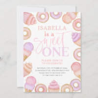 Sweet One Pastel Cupcake Donut Girls 1. Geburtstag