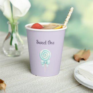Sweet One Pastel First Birthday Paper Cups Pappbecher