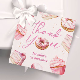 Sweet One Pink Niedlich Donuts Girl 1. Geburtstag Geschenkanhänger