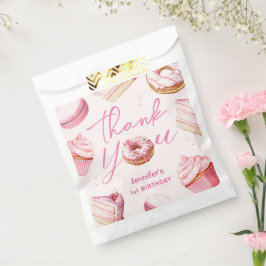 Sweet One Pink Niedlich Donuts Girl 1. Geburtstag Geschenktütchen