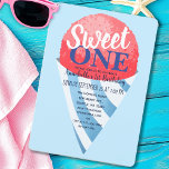 Sweet One Snow Cone Kids First Birthday Einladung<br><div class="desc">Feiern Sie mit diesem Sweet One Snow Cone Kids First Birthday Design den besonderen Tag Ihres Süßes. Das Design zeichnet sich durch einen großen Schneekonzern vor einem hellblauen Hintergrund aus. Das Gegenteil ist ein Muster von Schneekonzen. Sie können dies durch einen Klick auf "PERSONALISIEREN" weiter anpassen. Matching Items in unserem...</div>