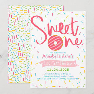 Sweet One Sprinkles Geburtstagsparty Einladung