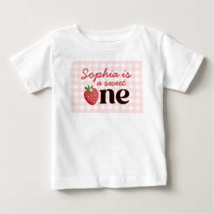 Sweet One Strawberry 1. Geburtstag Baby T-shirt