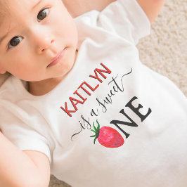 Sweet One Strawberry 1. Geburtstag Baby T-shirt