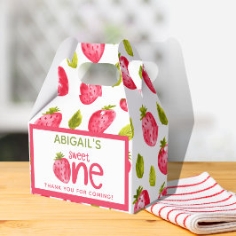 Sweet One Strawberry First Birthday Geschenkschachtel