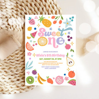 Sweet One Summer Party 1st Birthday Invitation Einladung