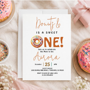Sweet One Water color niedlich donuts 1. Geburtsta Einladung