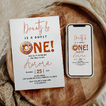 Sweet One Water color niedlich donuts 1. Geburtsta