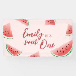Sweet One Watermelon Birthday Banner
