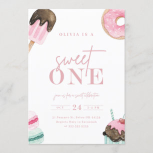 Sweet One zum Geburtstag Einladung