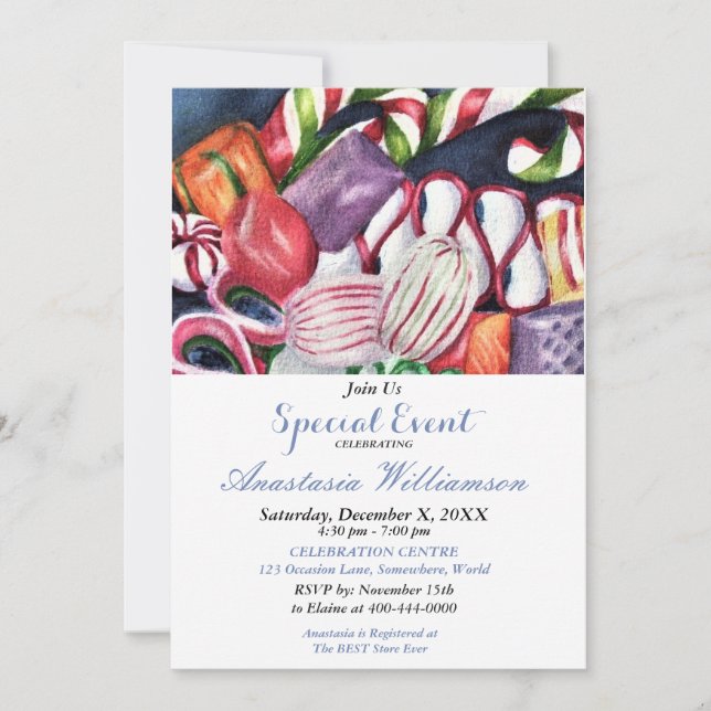 SWEET OPEN HOUSE PARTY EVITE EINLADUNG (Vorderseite)