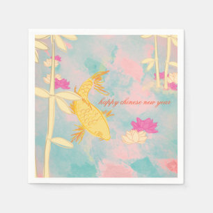 Sweet Orange Koi Serviette