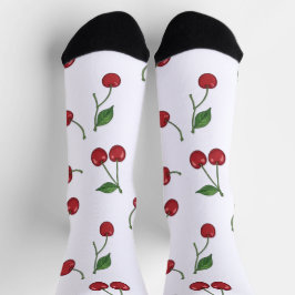 Sweet Orchard Cherry Pattern Socken
